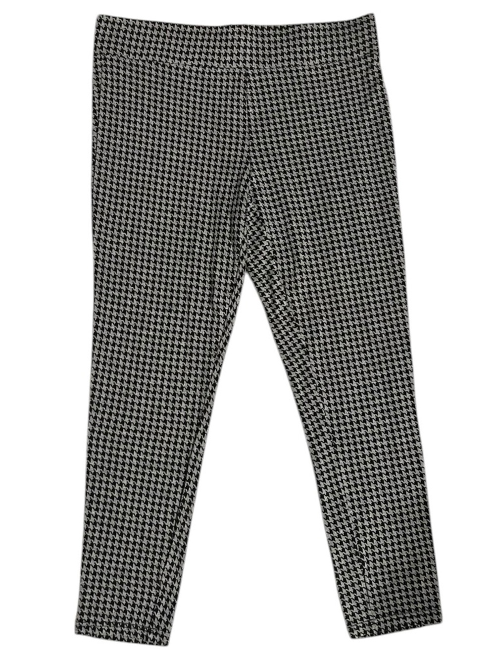 LOFT Outlet Black Gray Houndstooth Leggings Size L - Picture 1 of 6